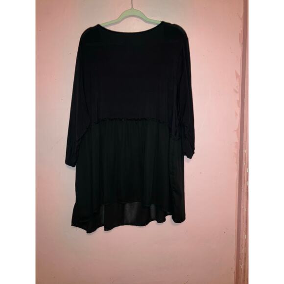 Evri black babydoll flowy blouse size 3X - Picture 4 of 4